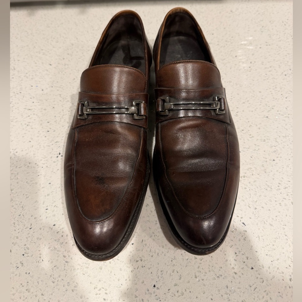 Ermenegildo Zegna Dark Brown Leather Loafers